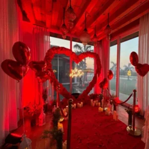 Romantic Heart Backdrop Cabana at the Umrao