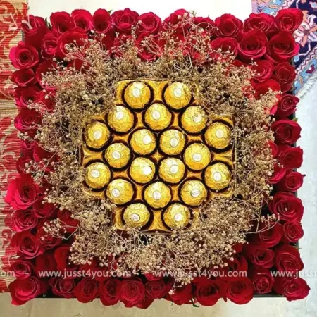 Roses and Chocolate Basket