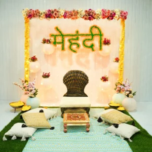 Floral Mehndi Backdrop