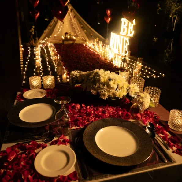 Luxury Canopy Setup at the Roseate