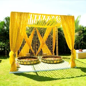 Marigold Mandap for Haldi Decor