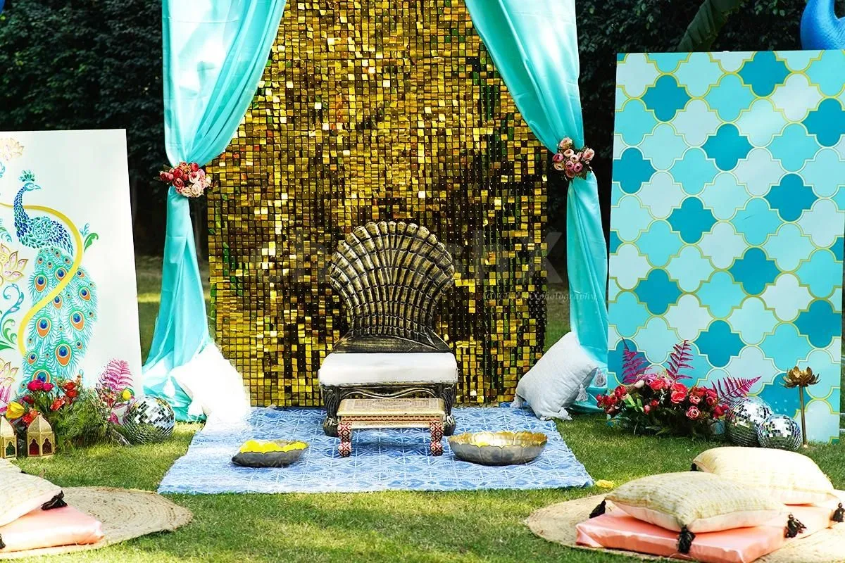 Persian Theme Haldi And Mehndi Decor
