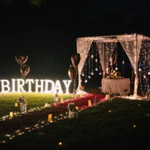 Private Birthday Cabana Dining in Garden