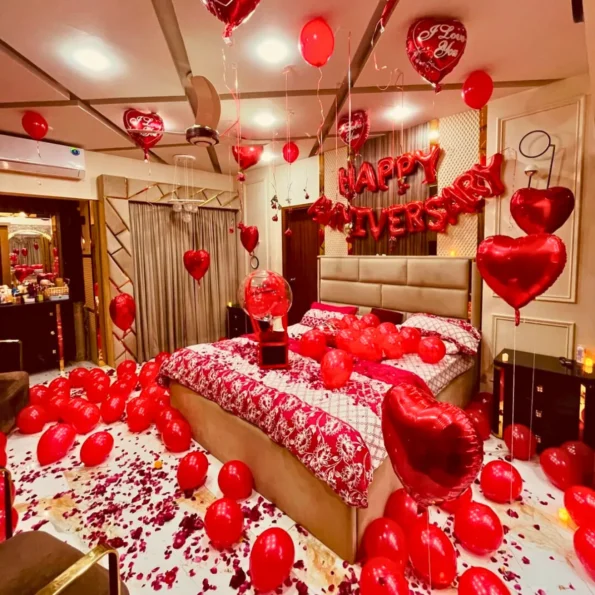 Romantic First Anniversary Decor