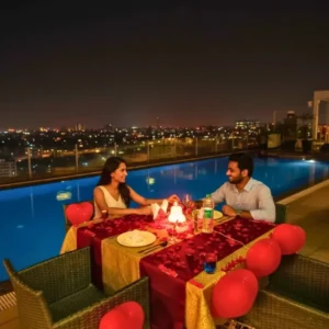 Luxury Poolside Dining at Agra
